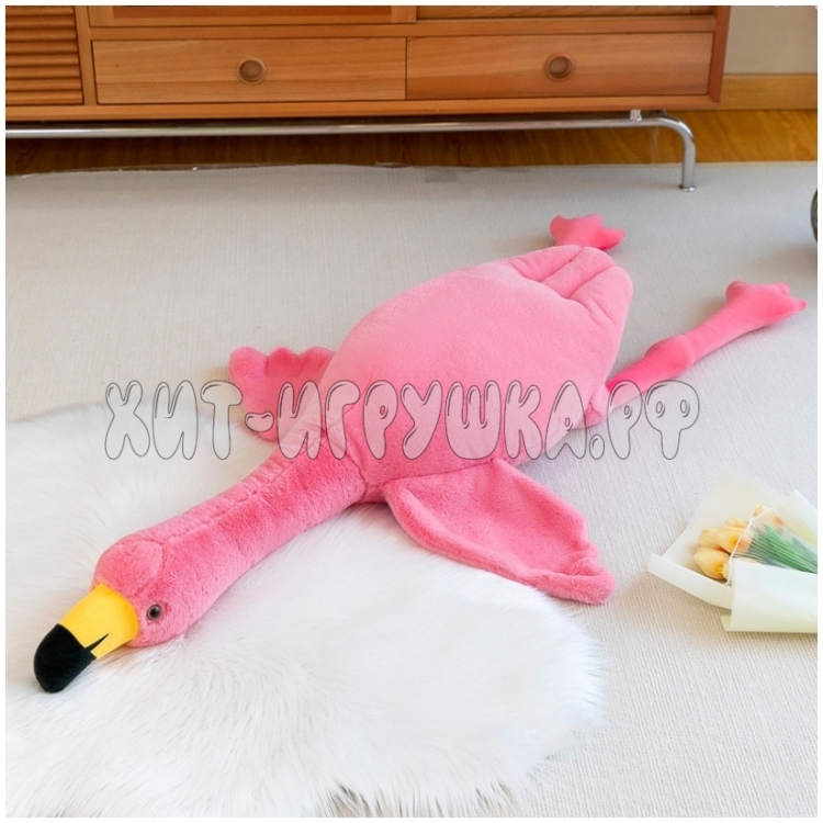 Мягкая игрушка подушка Фламинго 80 см fl_80